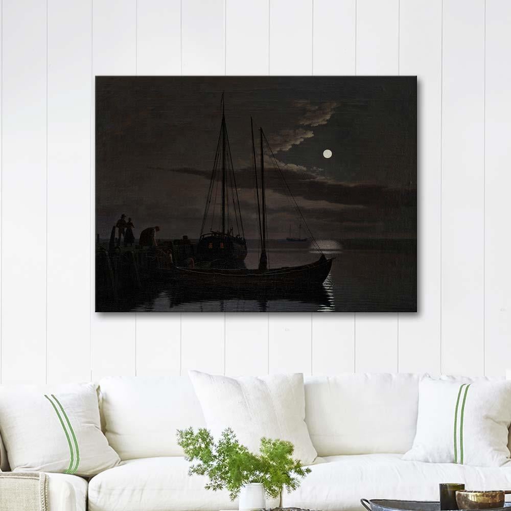 Christoffer Wilhelm Eckersberg Moonlight Picture Art Print