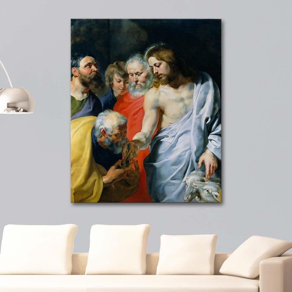 Peter Paul Rubens Mesih Peter'i Suçlarken Kanvas Tablo