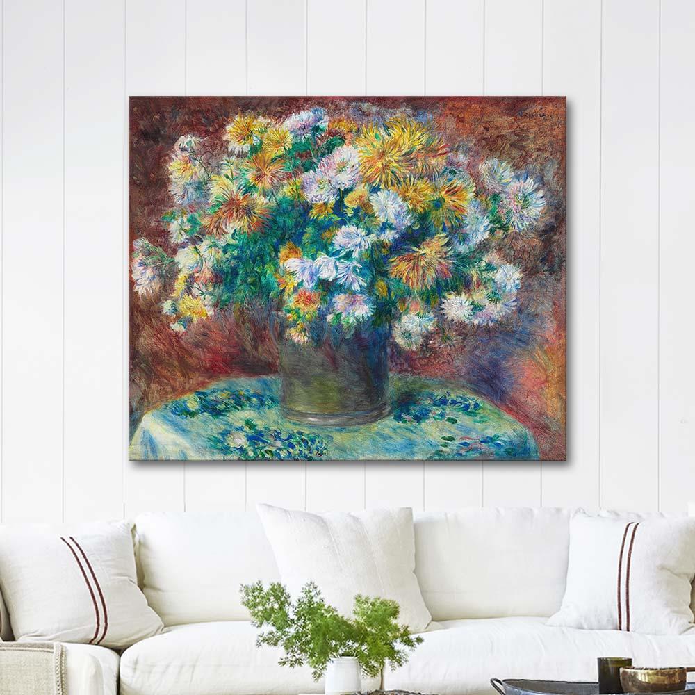 Chrysanthemums by Pierre Auguste Renoir as Art Print