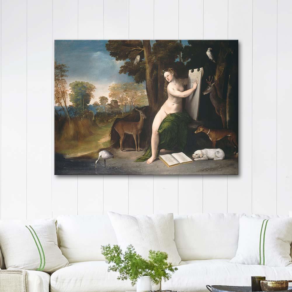 Circe and her Lovers in a Landscape by Dosso Dossi as Art Print