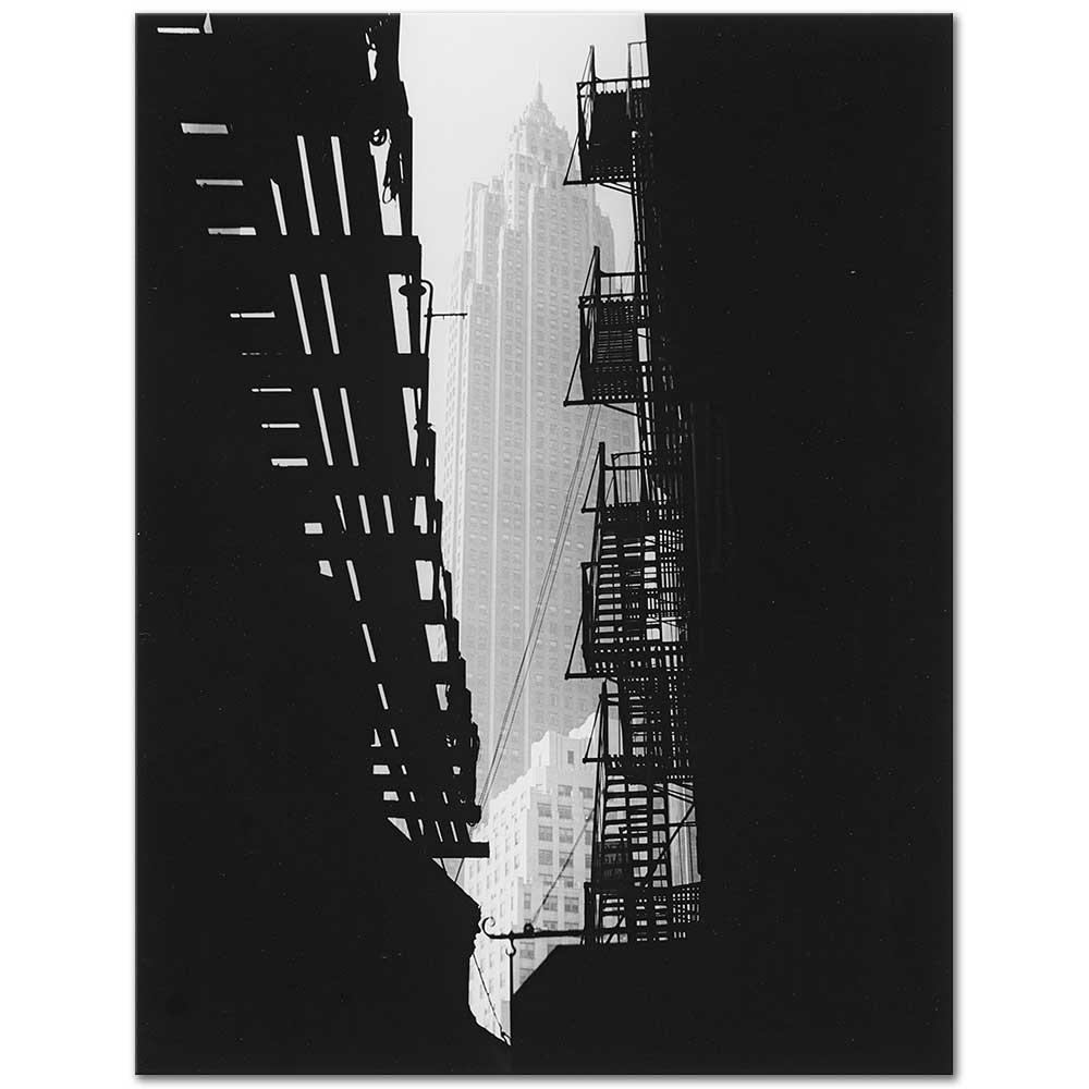 Andreas Feininger Pine Caddesinde Binalar Kanvas Tablo