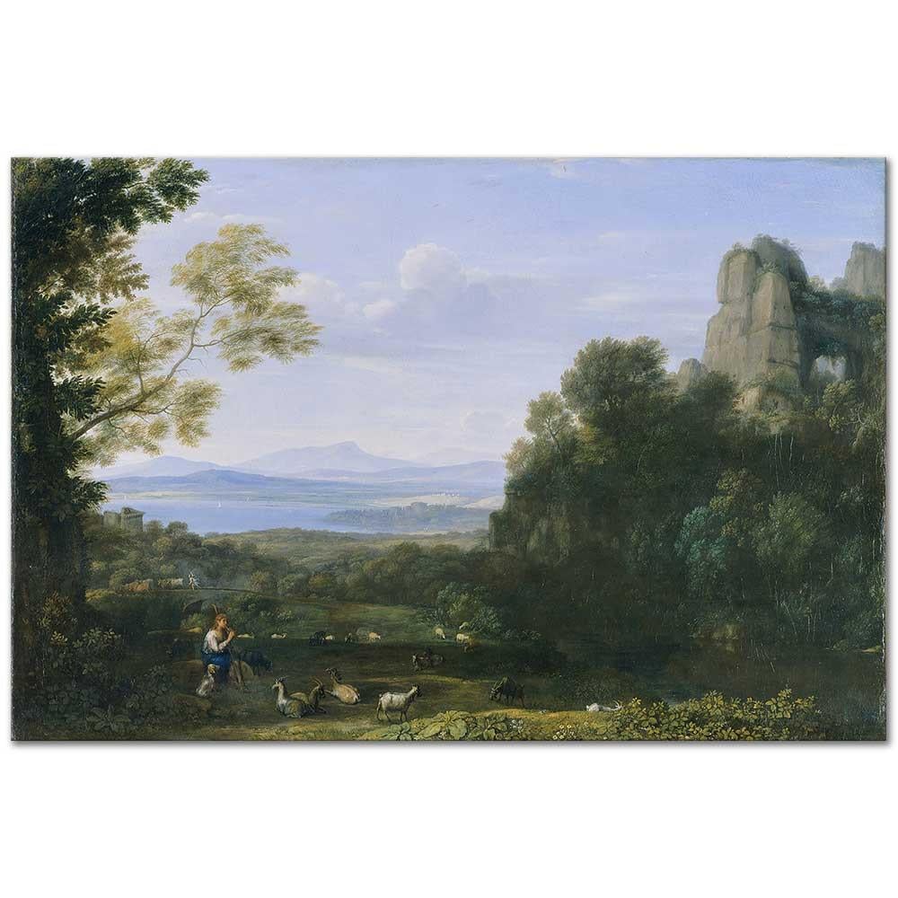 Claude Lorrain Apollo ve Merkür ile Manzara Kanvas Tablo