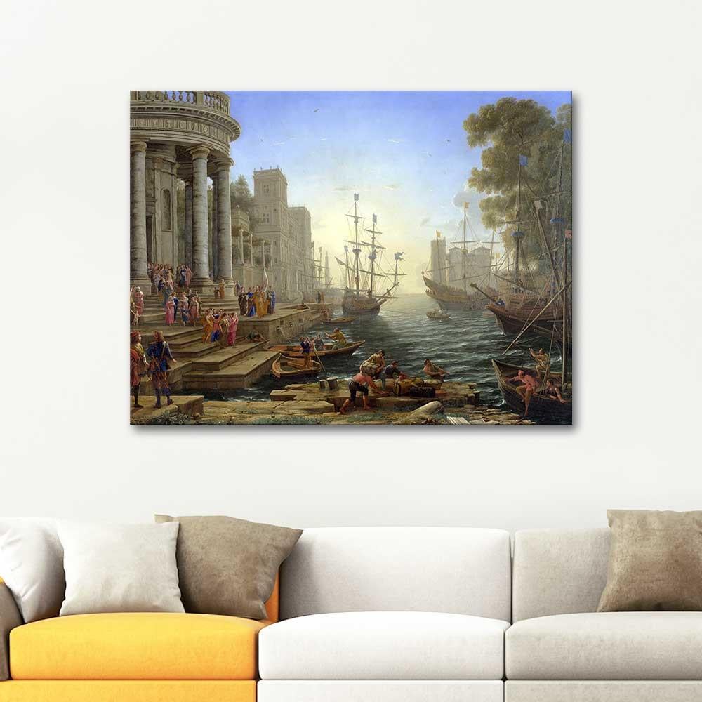 Claude Lorrain Azize Ursula'nın Seyahati Kanvas Tablo