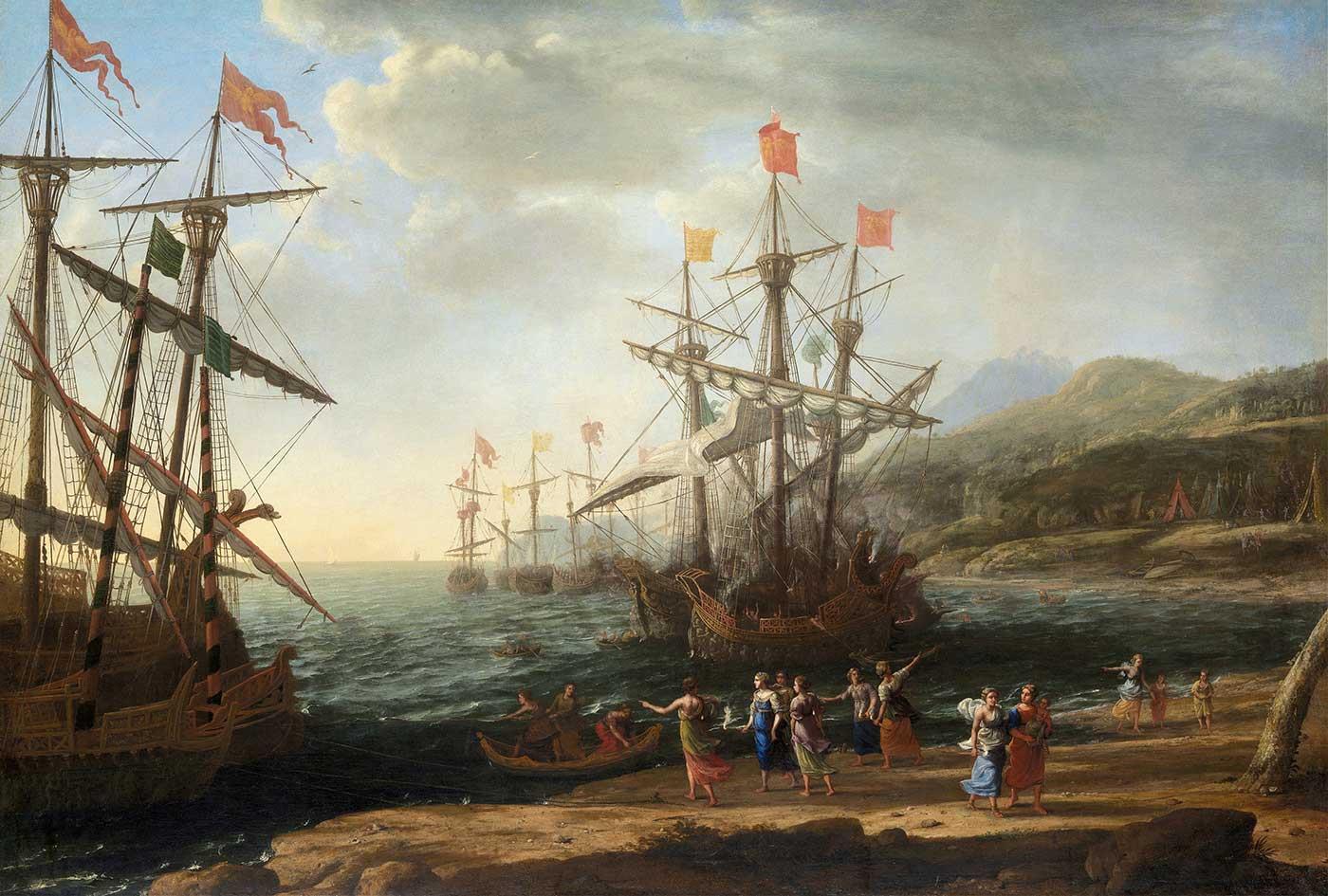 The Trojan Women Setting Fire to Their Fleet by Claude Lorrain