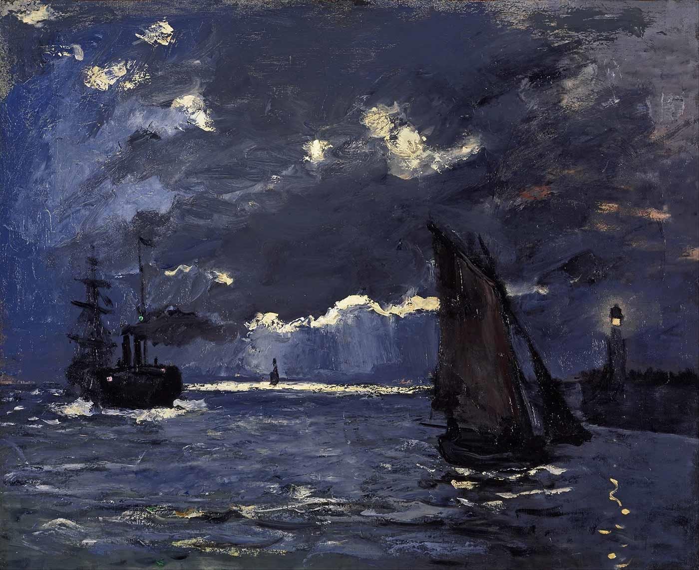 Claude Monet Mehtapta Gemiler Kanvas Tablo