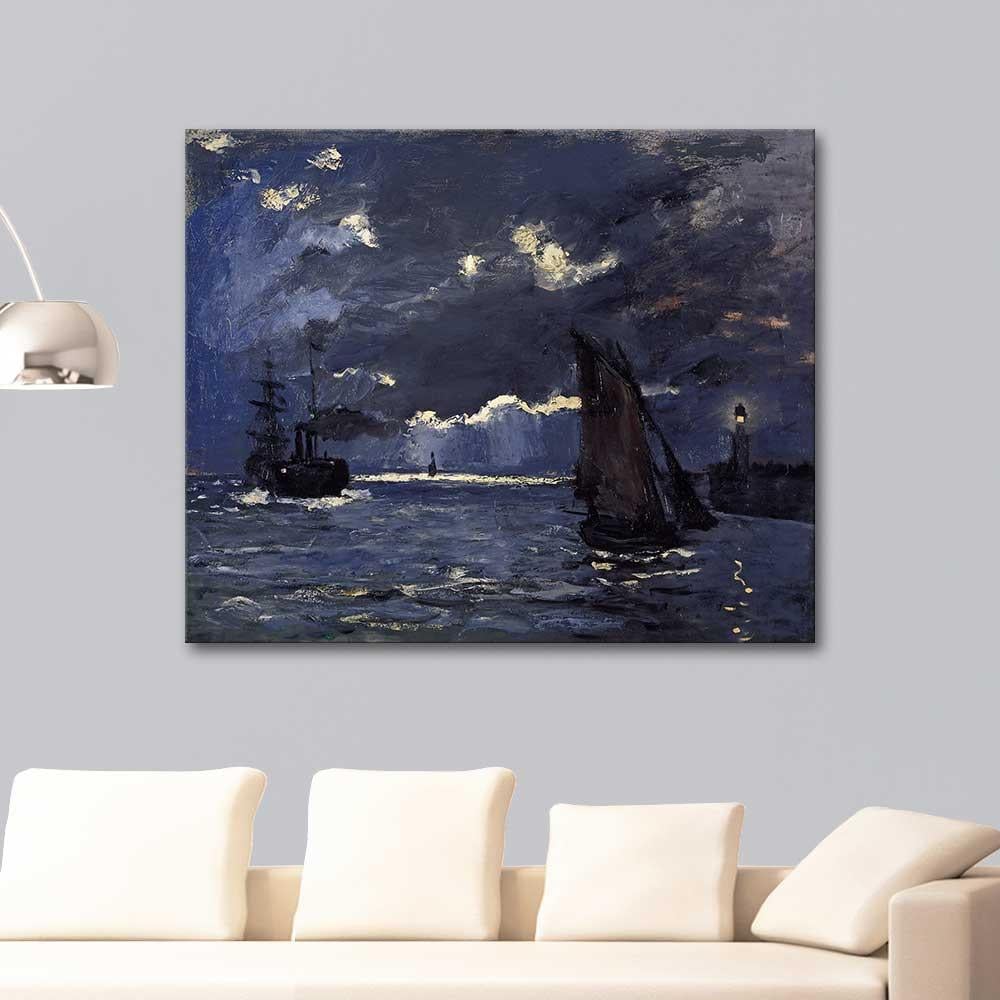 Claude Monet Mehtapta Gemiler Kanvas Tablo