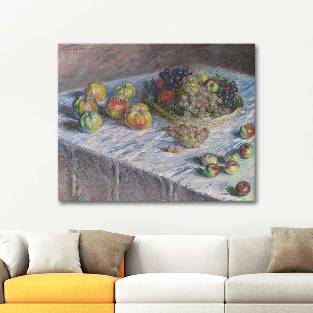 Claude Monet Elmalar ve Üzümler Kanvas Tablo