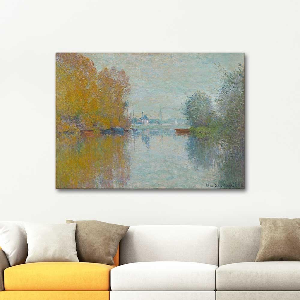 Claude Monet Seine'de Sonbahar Argenteuil Kanvas Tablo