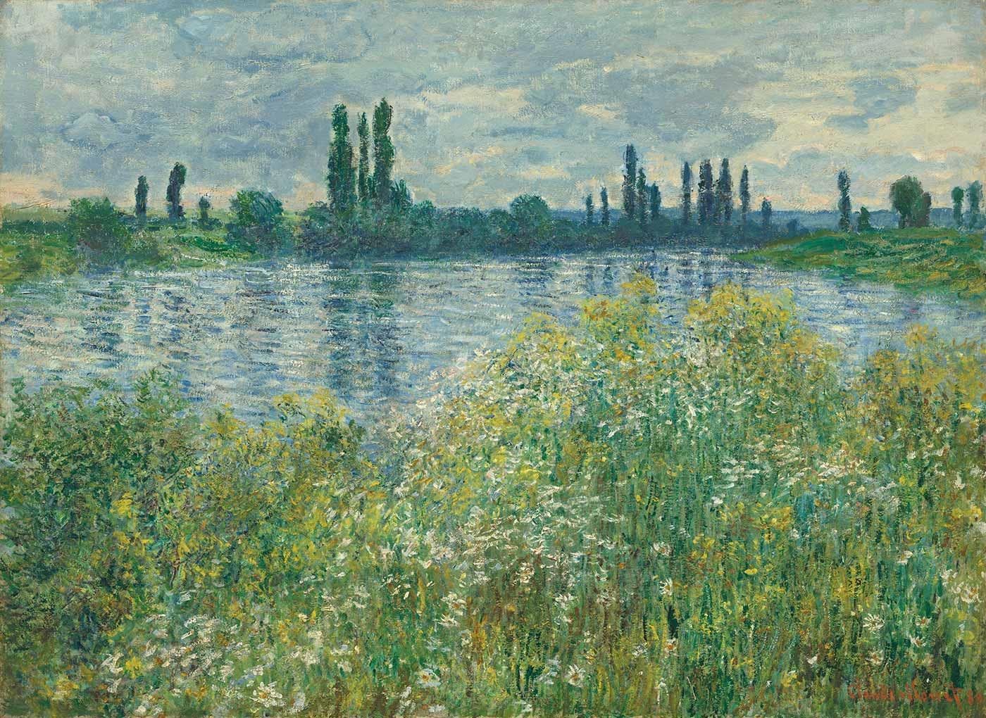 Claude Monet Seine Kıyısı Vetheuil Kanvas Tablo