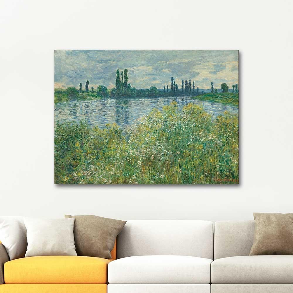 Claude Monet Seine Kıyısı Vetheuil Kanvas Tablo