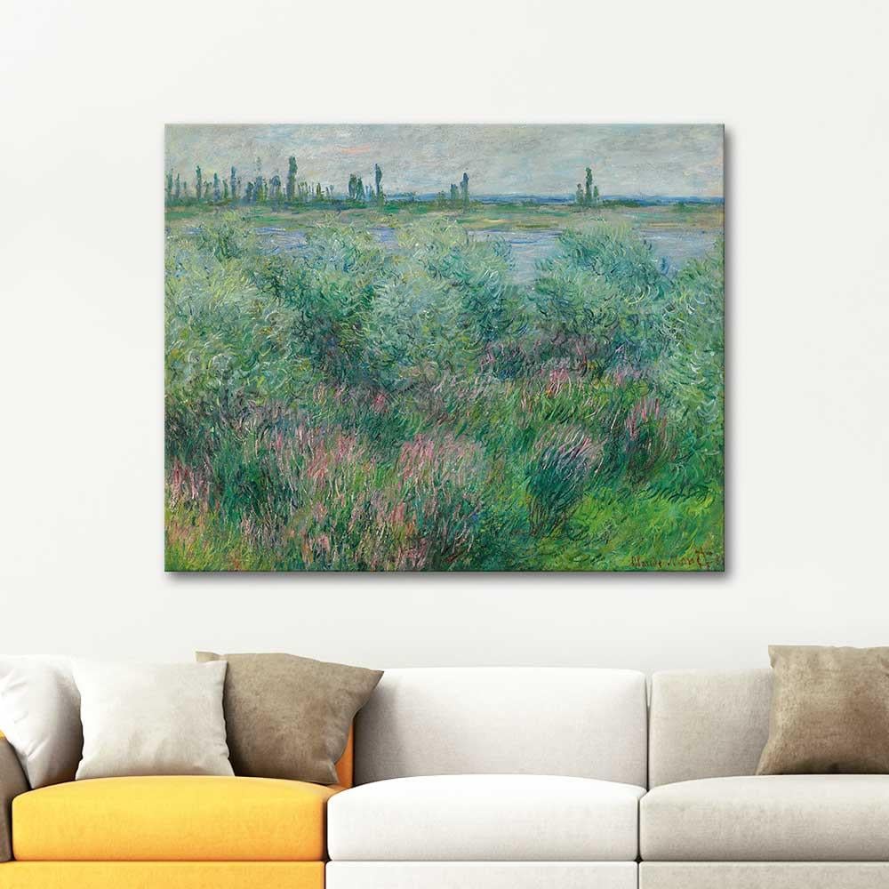 Claude Monet Berges De La Seine Près De Vétheuil Art Print