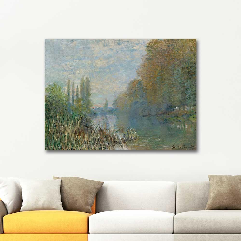 Claude Monet Sonbaharda Seine Kıyıları Kanvas Tablo