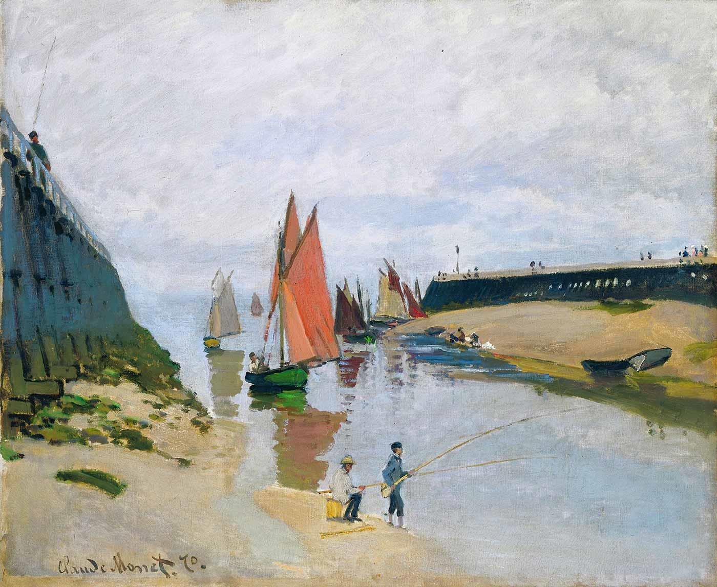Entrance to the Port of Trouville by Claude Monet