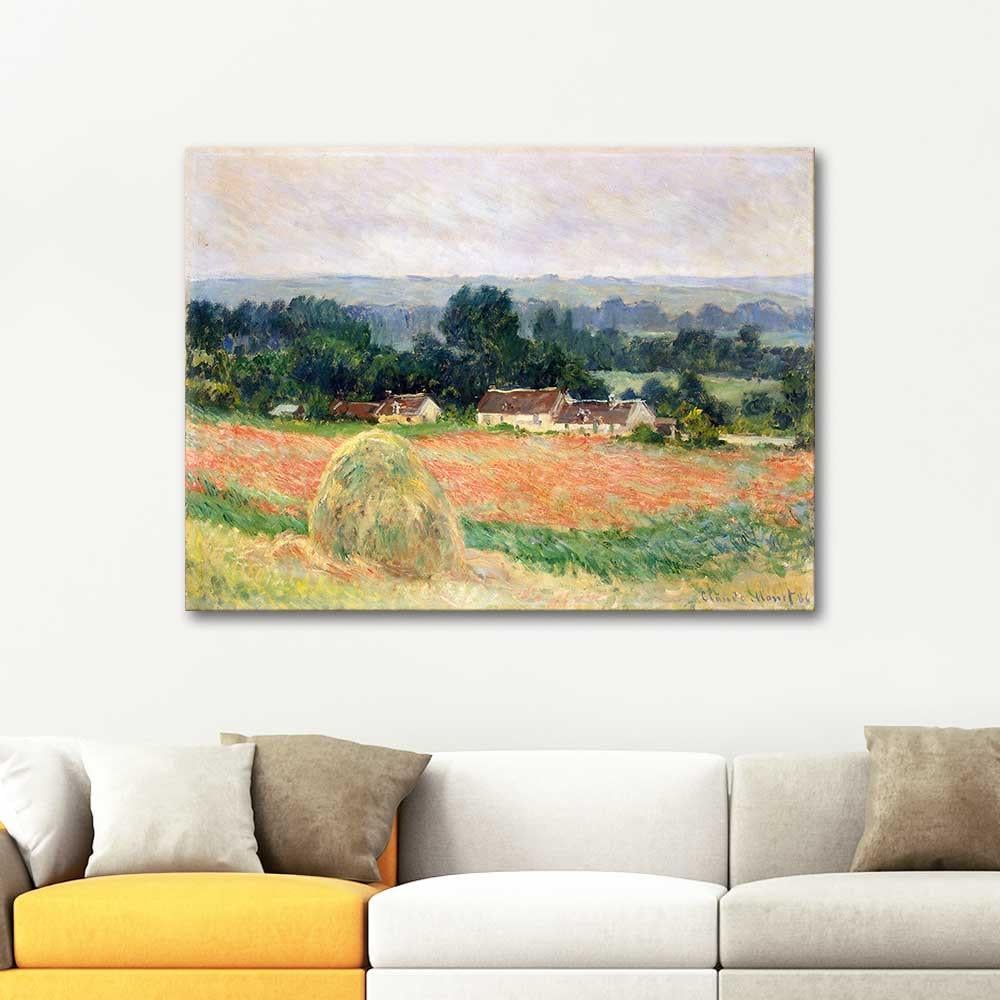 Claude Monet Giverny'de Saman Yığını Kanvas Tablo