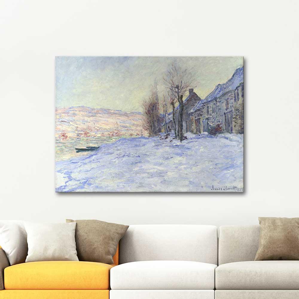 Claude Monet Lavacourt Kar Altında Kanvas Tablo