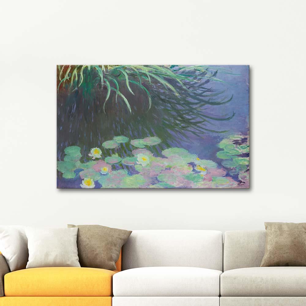Claude Monet Nymphéas Avec Reflets De Hautes Herbes Art Print