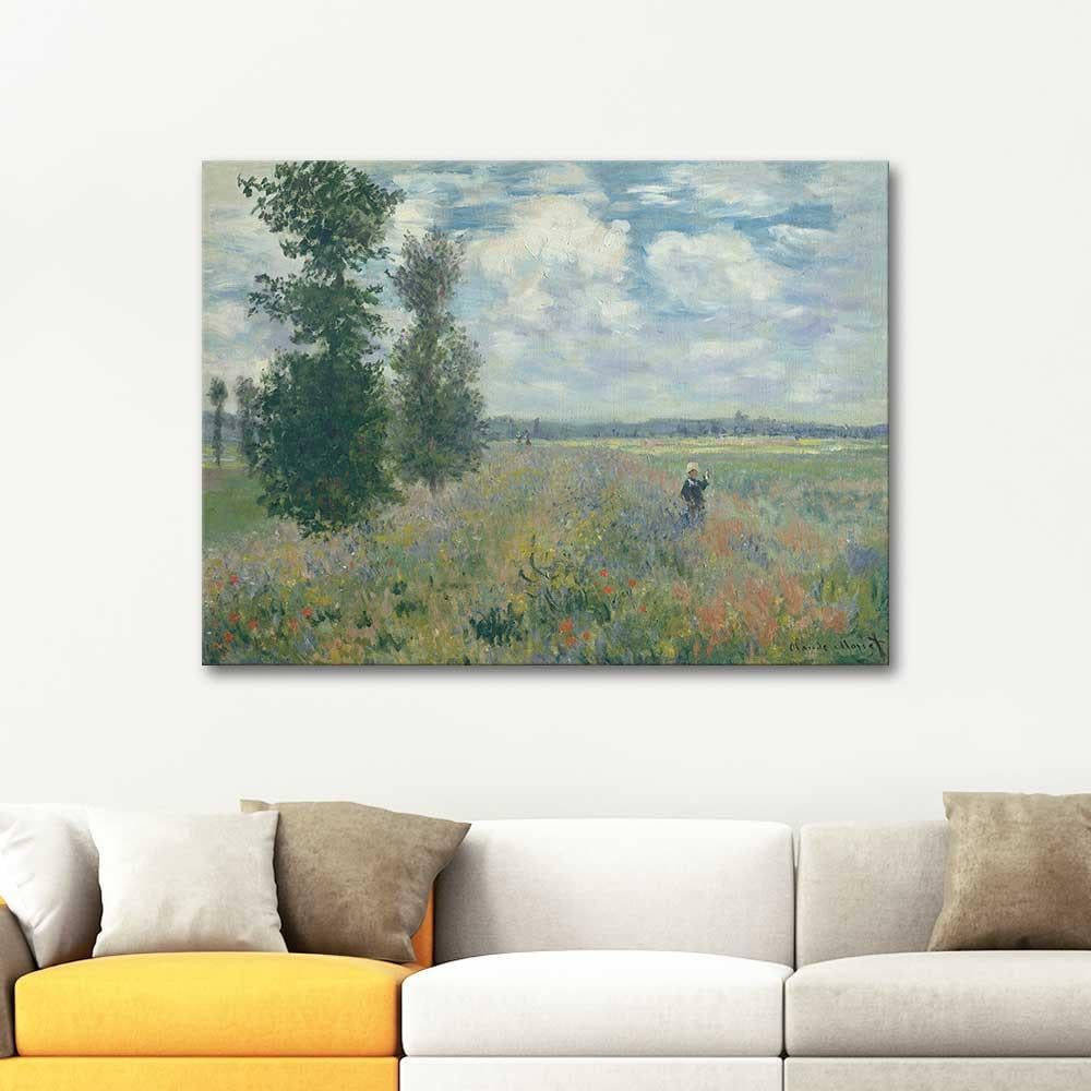 Claude Monet Poppy Fields near Argenteuil Art Print