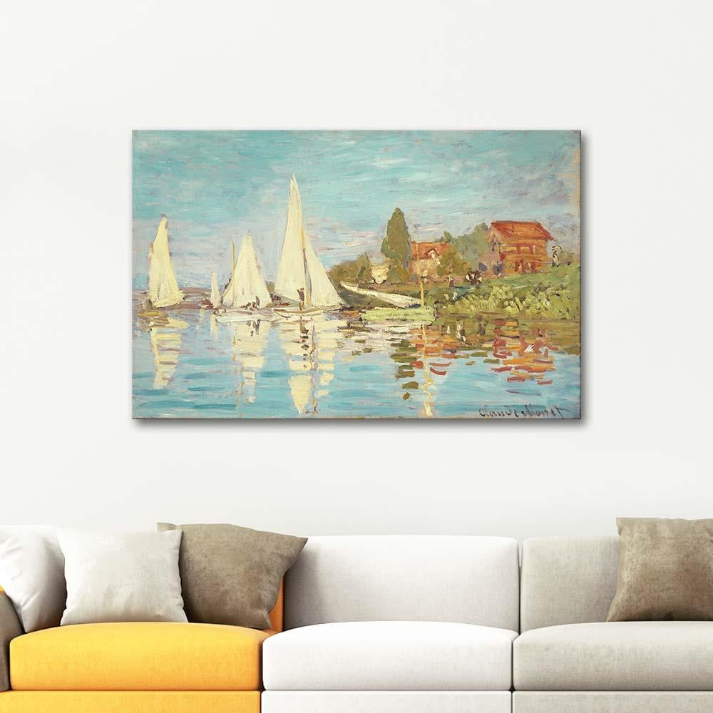 Claude Monet Yelkenliler Argenteuil Kanvas Tablo