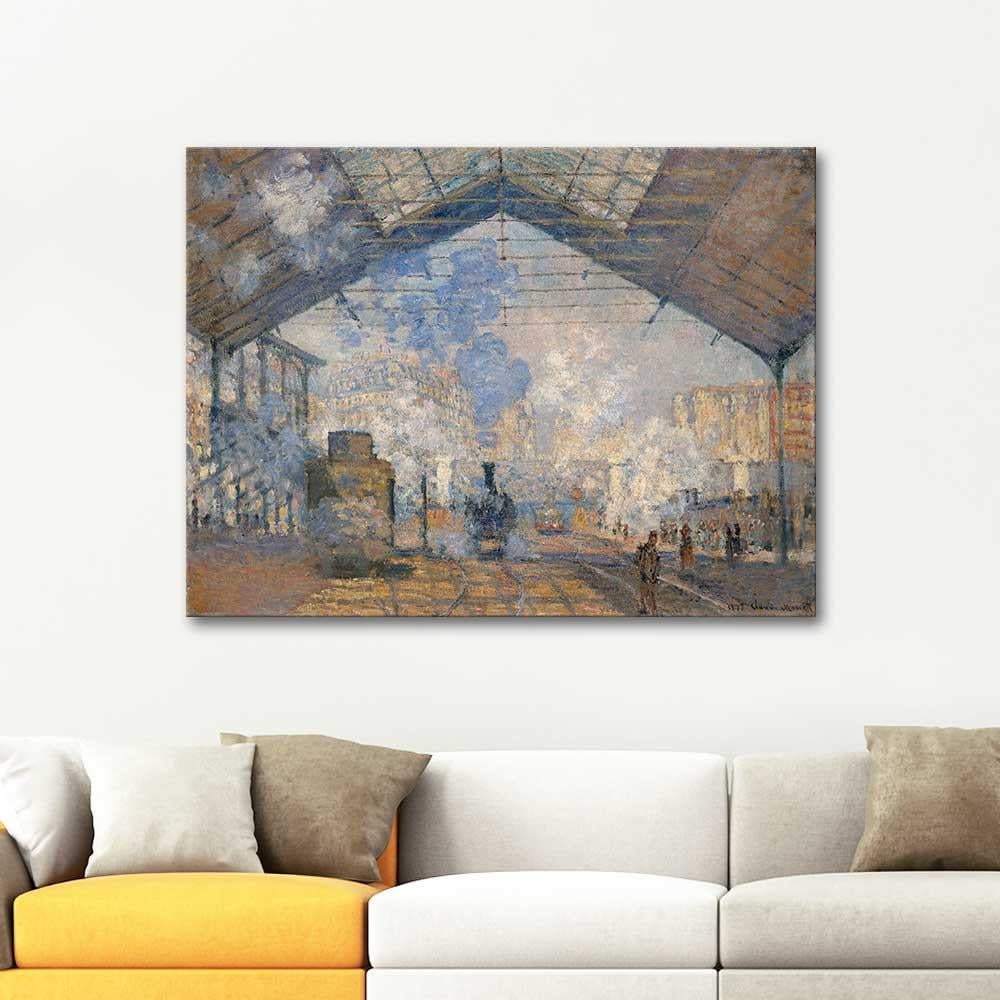 Claude Monet Saint Lazare Garı Kanvas Tablo