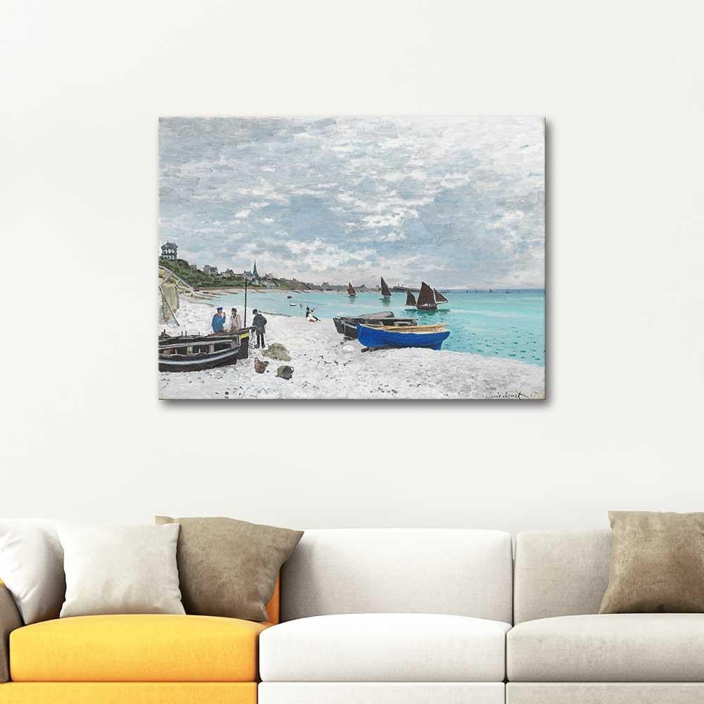 Claude Monet Sainte Adresse Sahili Kanvas Tablo