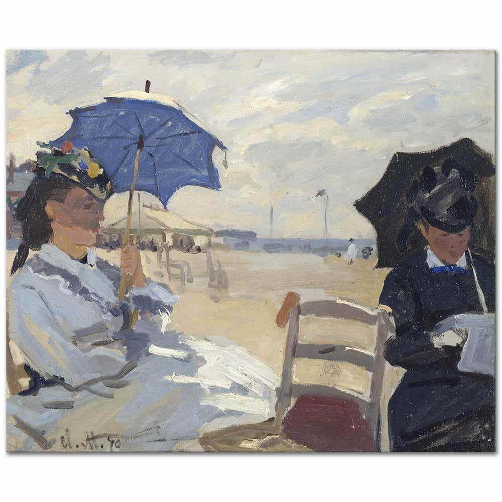 Claude Monet Trouville Sahilinde Kanvas Tablo