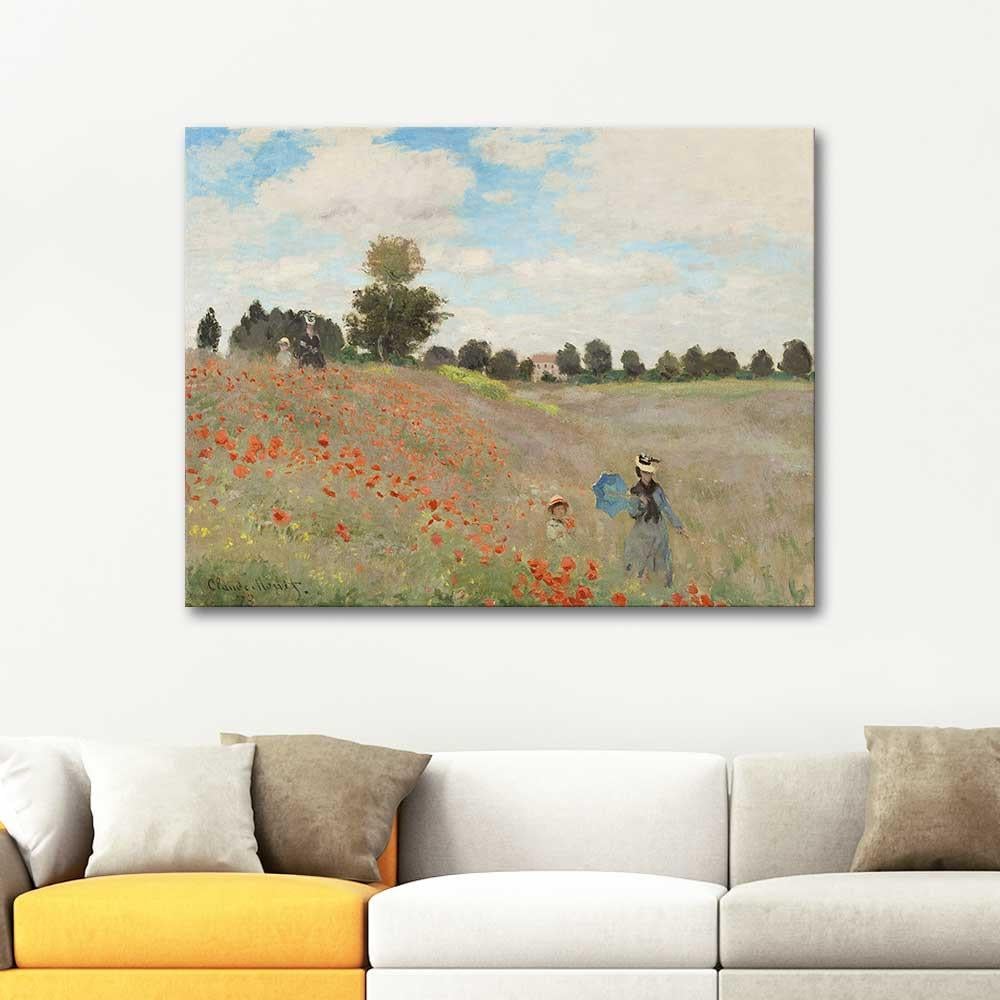 Claude Monet The Poppy Field Near Argenteuil Art Print