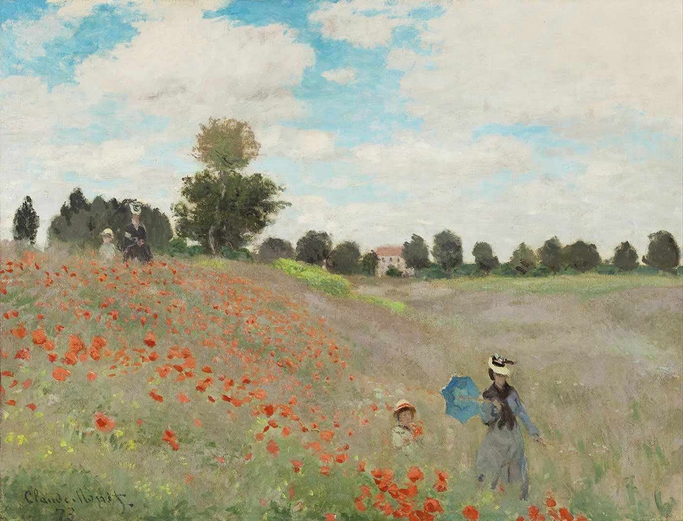 The Poppy Field near Argenteuil by Claude Monet