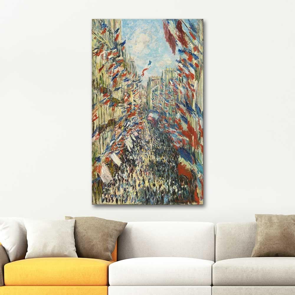 Claude Monet 30 Haziran Kutlamaları Paris Kanvas Tablo