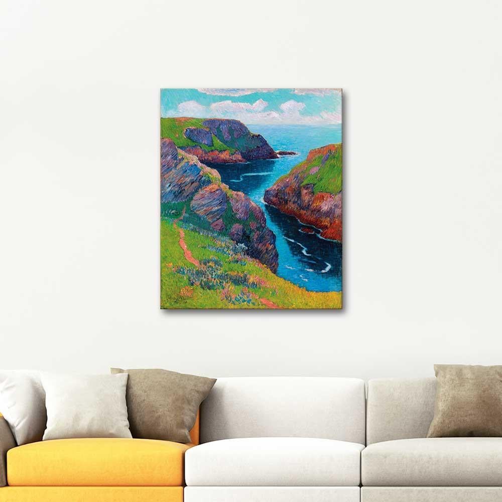 Henry Moret Brittany'de Koy Kanvas Tablo