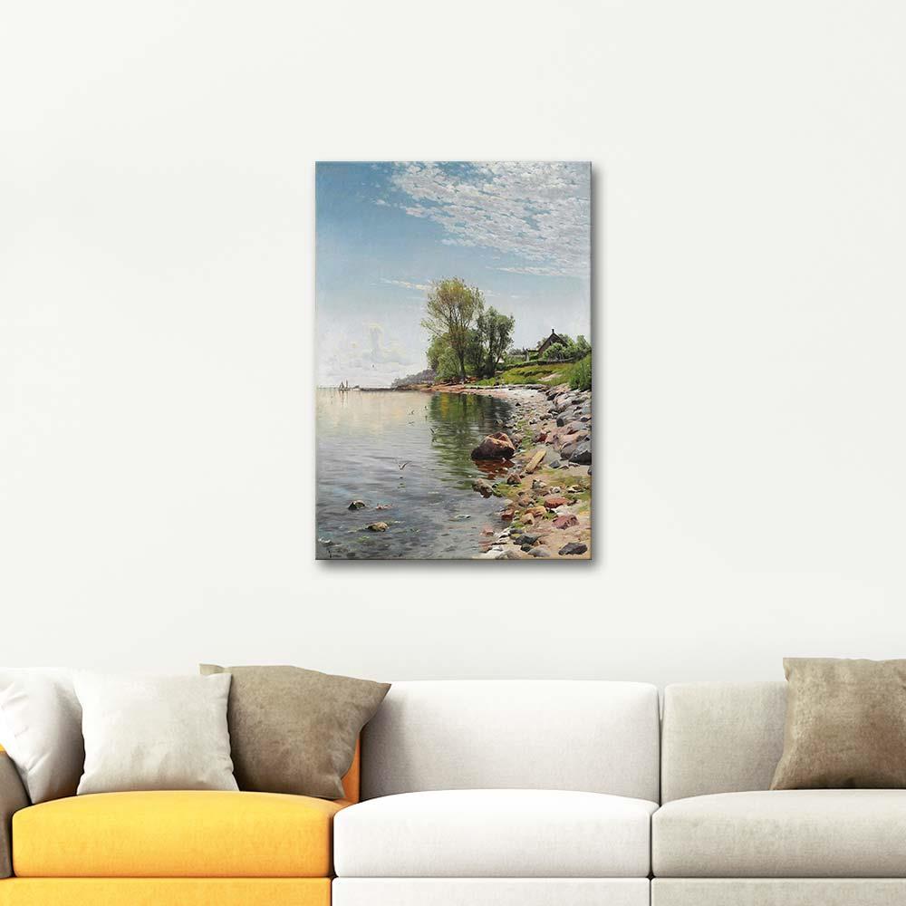 Peder Mørk Mønsted Sahil Manzarası Kanvas Tablo