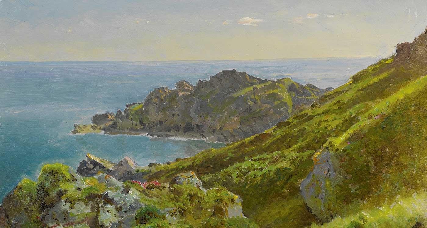 Coastline With Grassy Slope by William Trost Richards