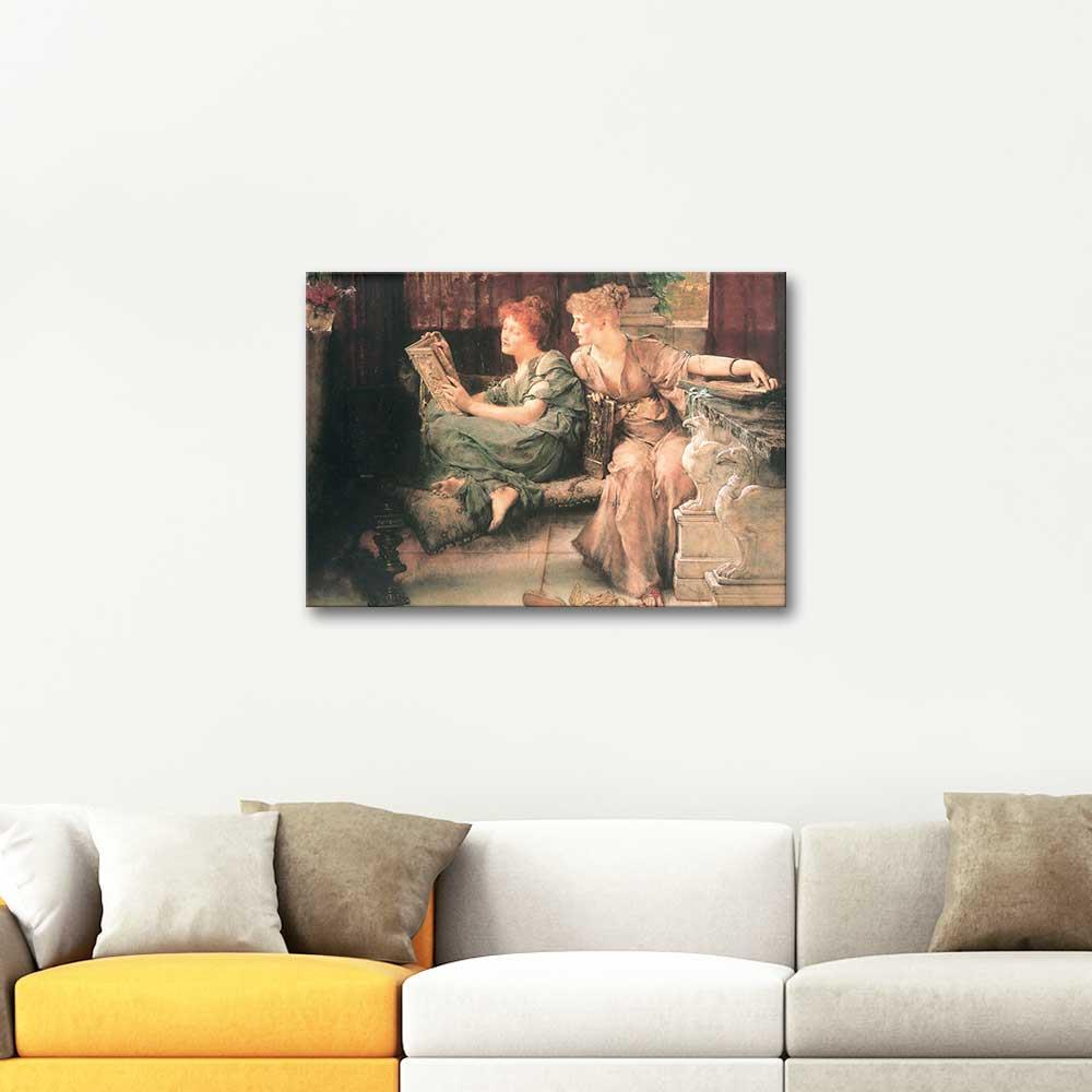 Sir Lawrence Alma Tadema Sohbet Kanvas Tablo