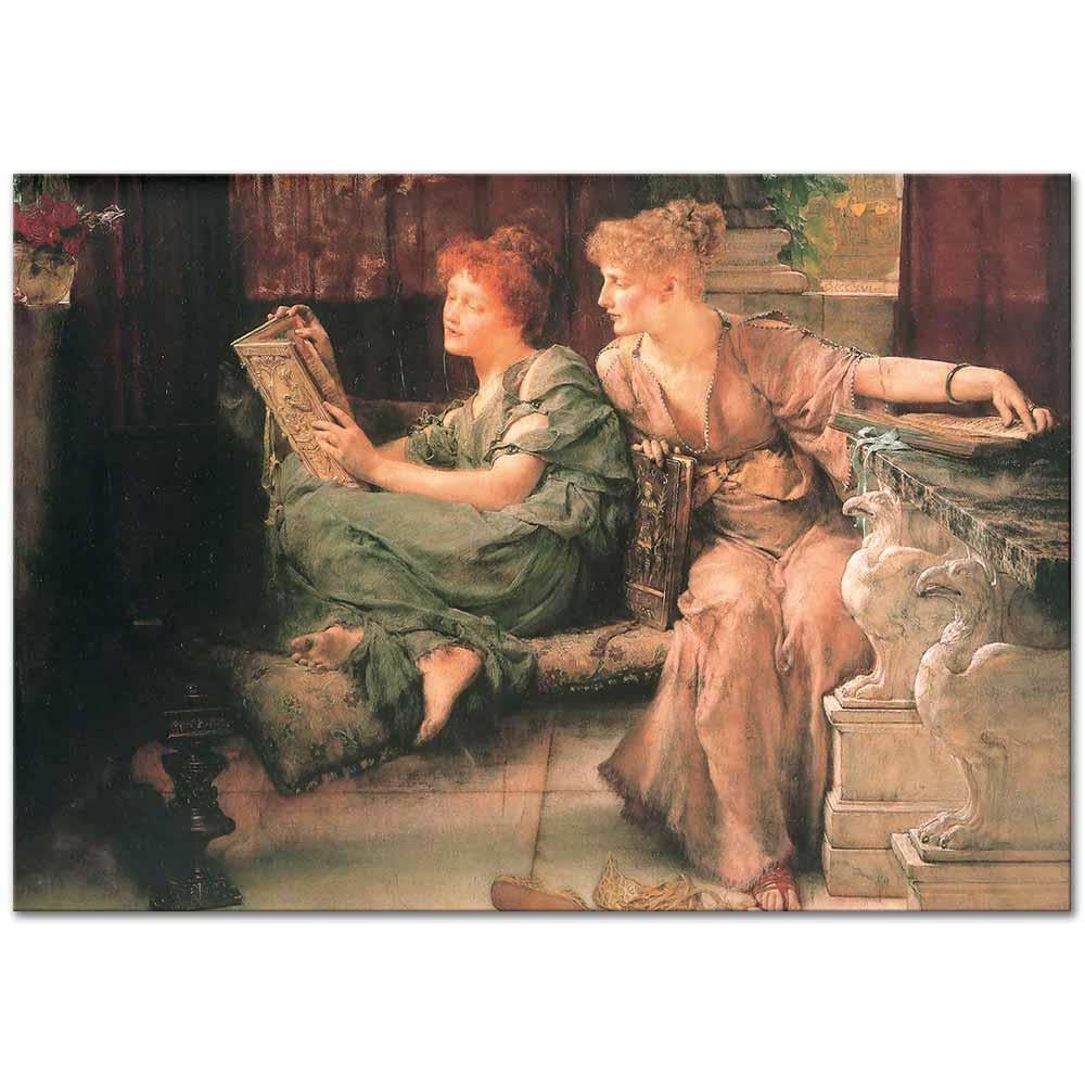 Sir Lawrence Alma Tadema Sohbet Kanvas Tablo