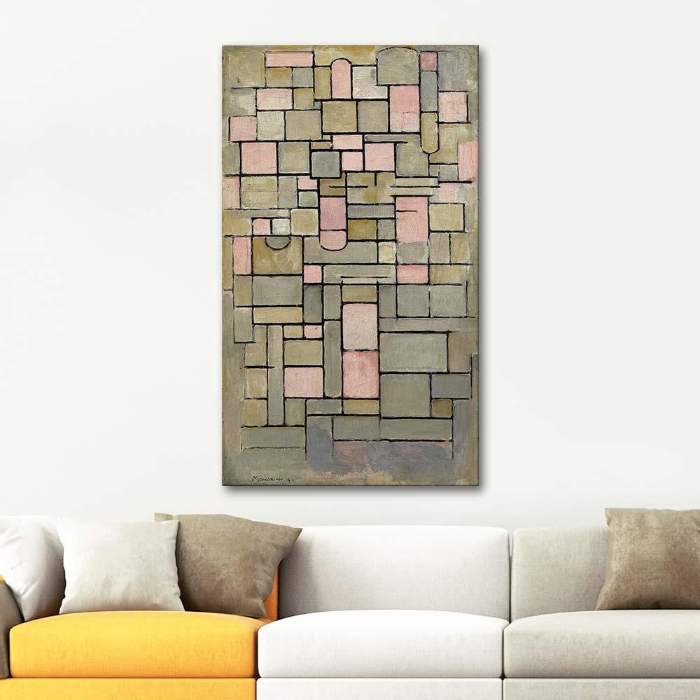 Piet Mondrian Kompozisyon 8 Kanvas Tablo