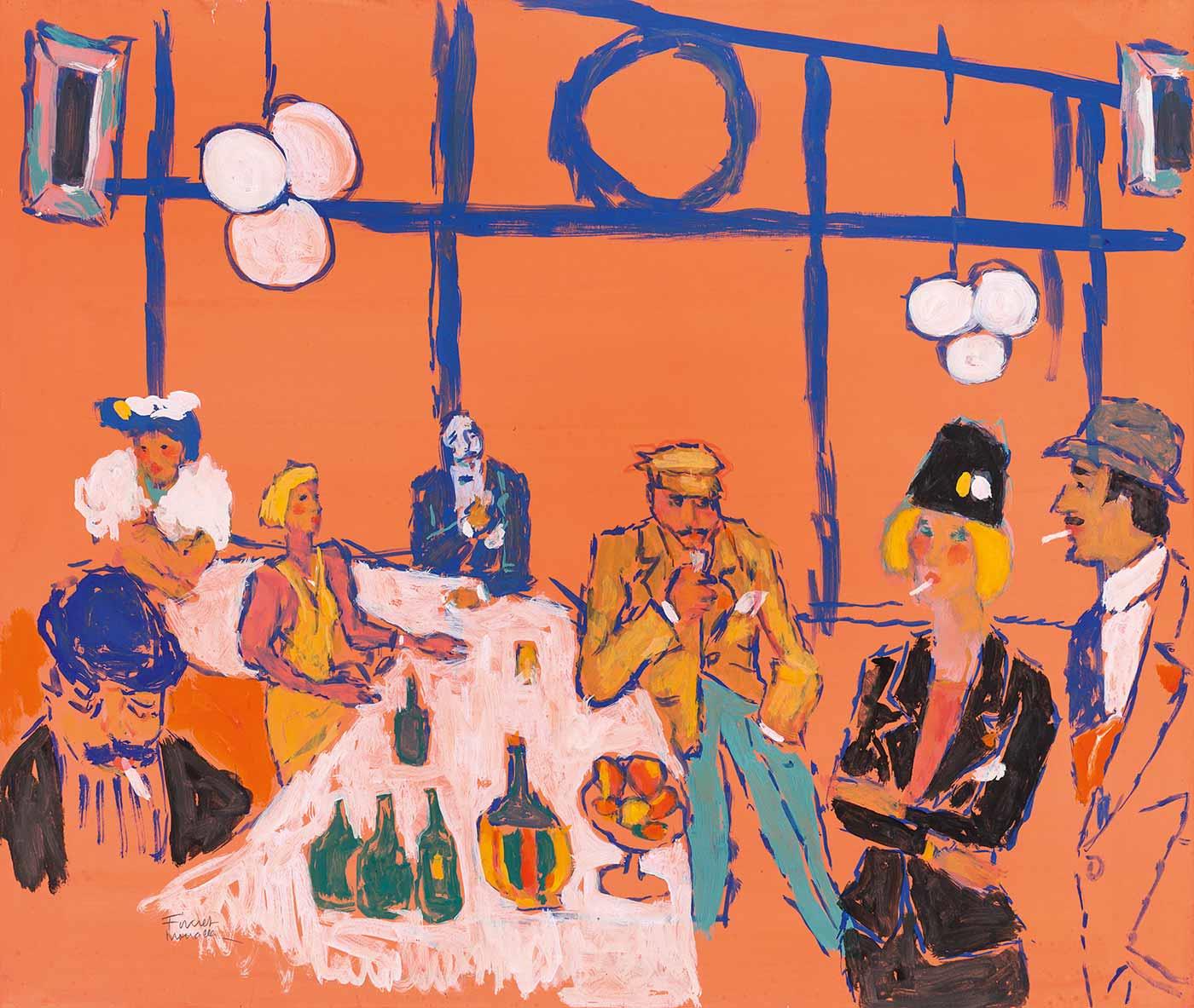 Composition At the Bar by Fikret Mualla as Art Print