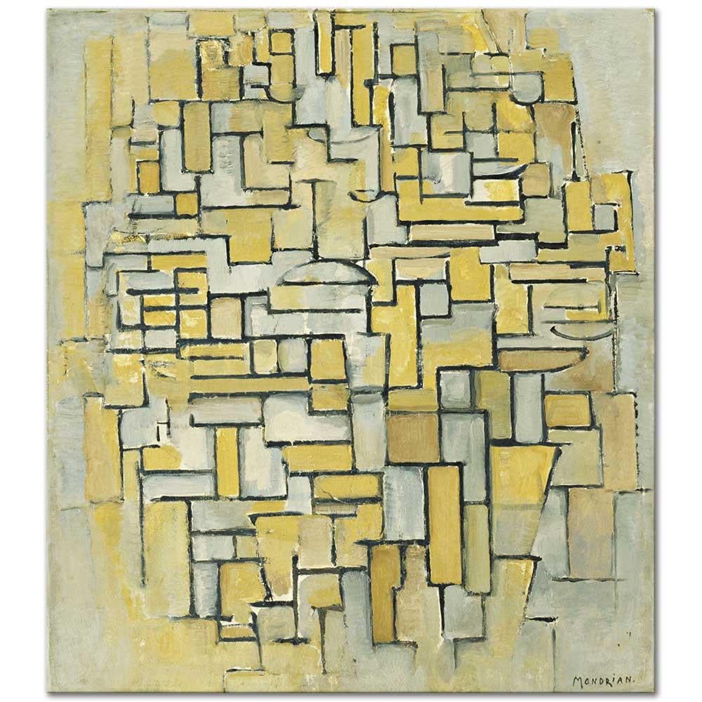 Composition in Brown and Gray by Piet Mondrian as Art Print