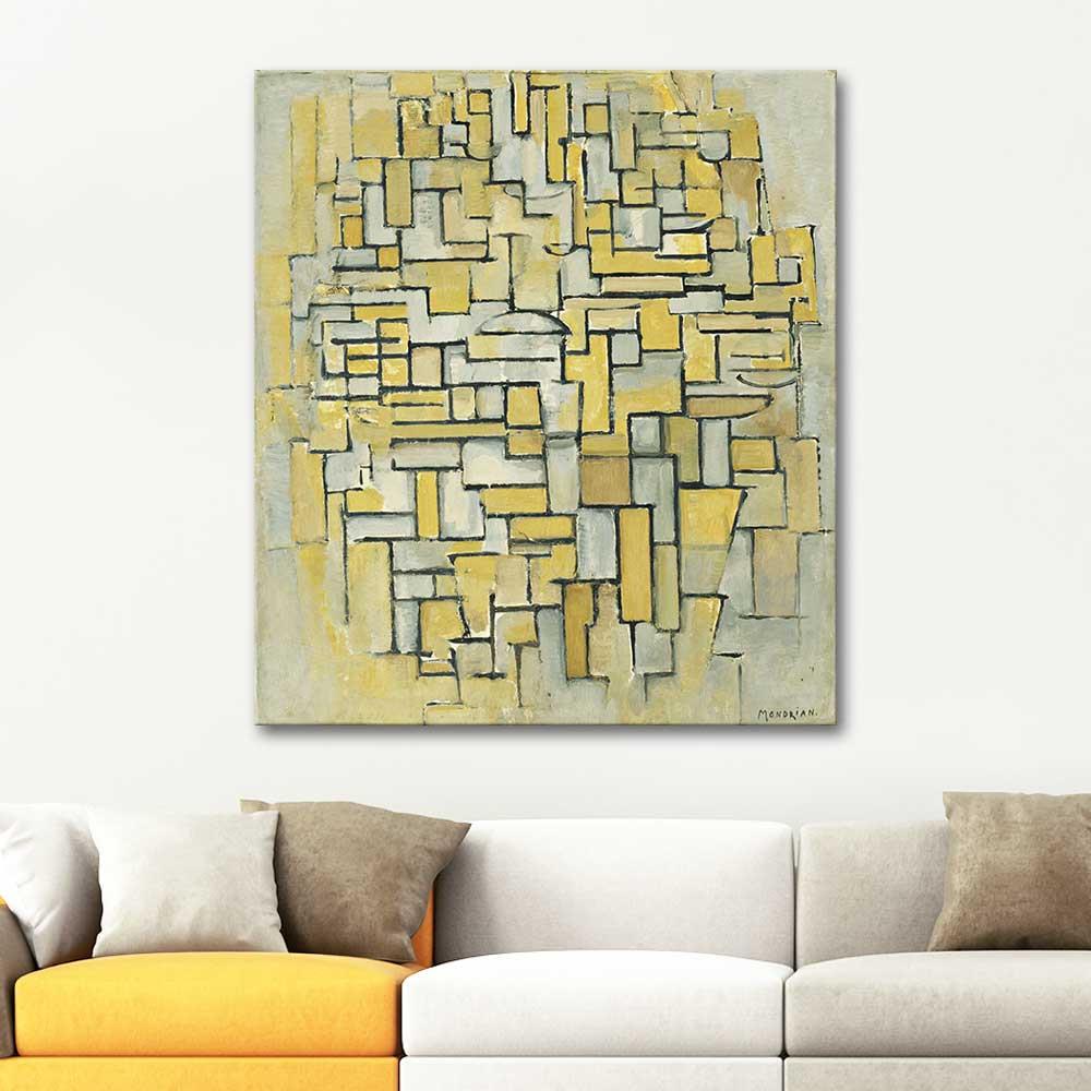 Composition in Brown and Gray by Piet Mondrian as Art Print