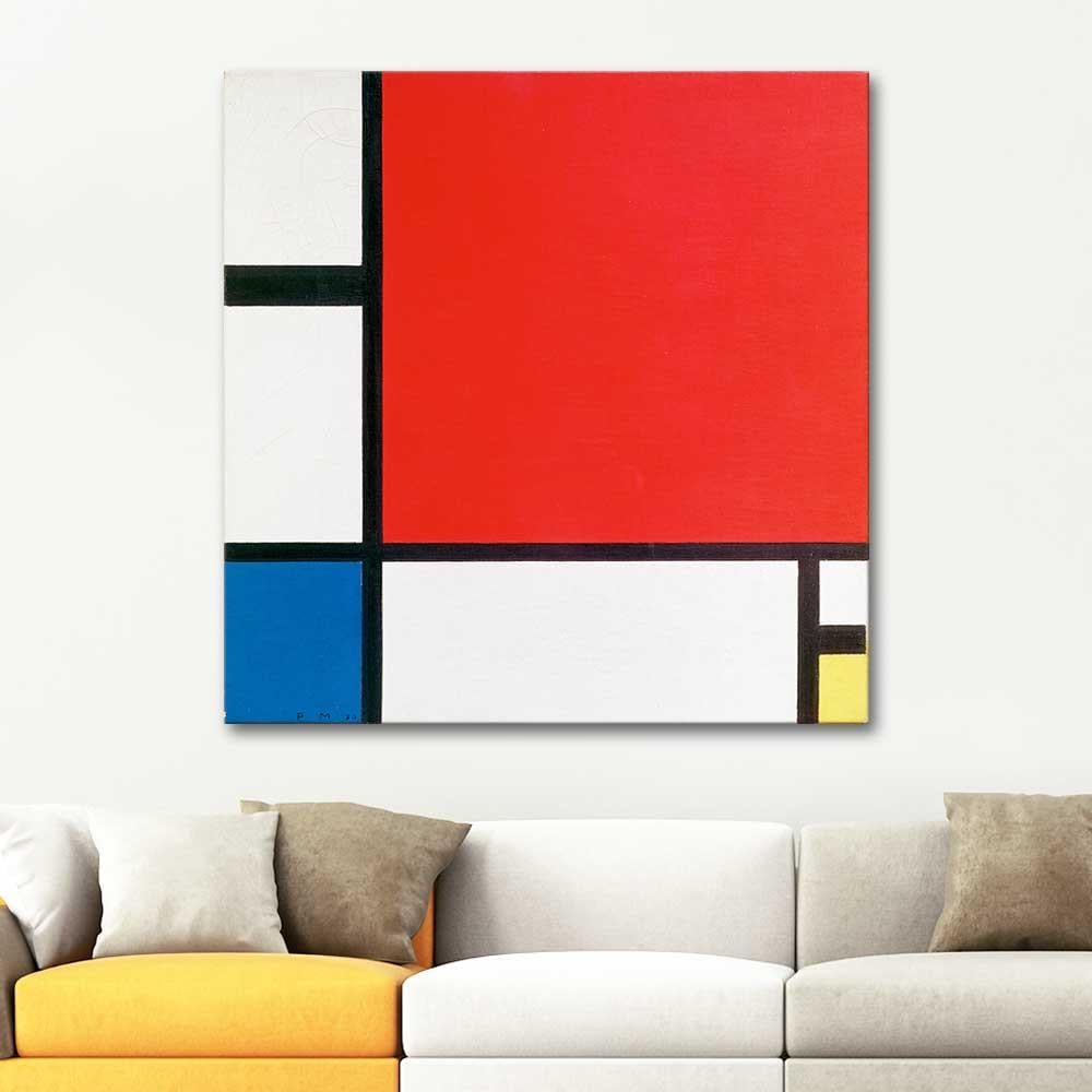 Composition No II in Red Blue and Yellow by Piet Mondrian as Art Print