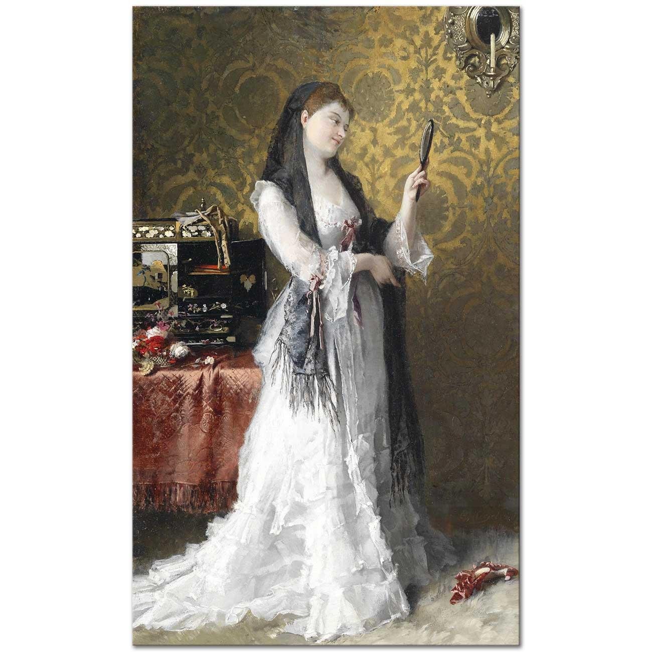 Lady In Boudoir by Conrad Kiesel