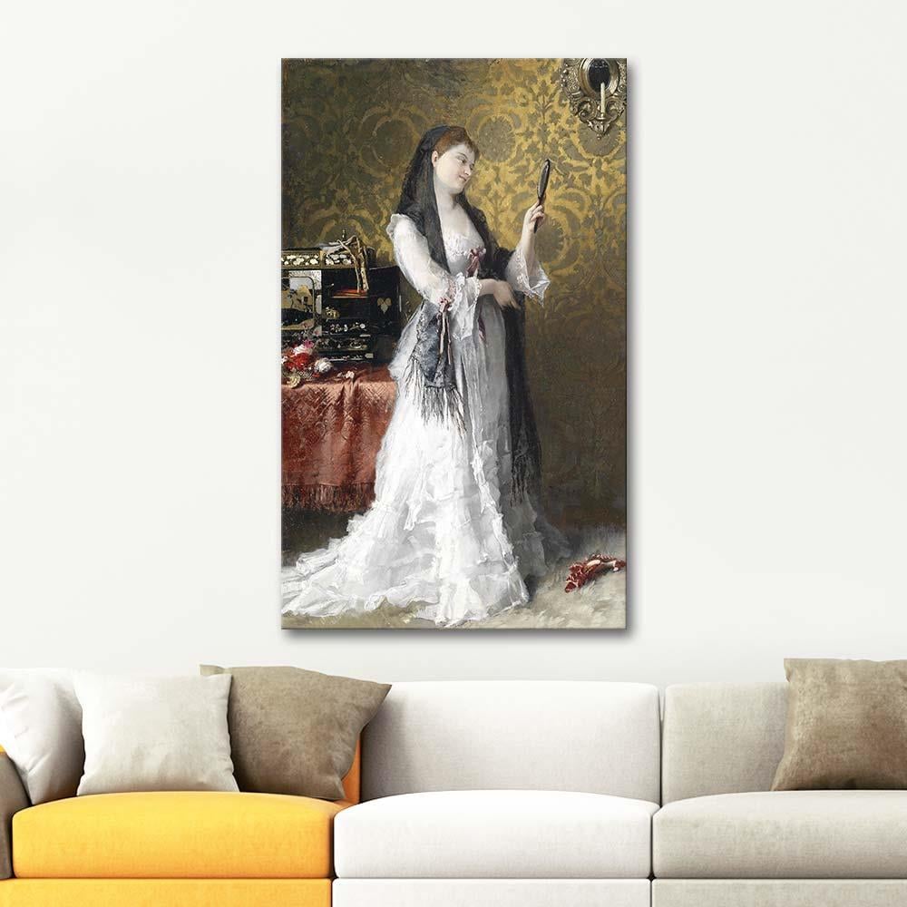 Conrad Kiesel Lady In Boudoir Art Print