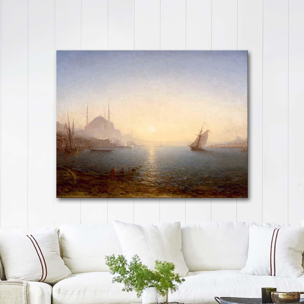 Felix Ziem Gün Doğumunda Ayasofya İstanbul Kanvas Tablo