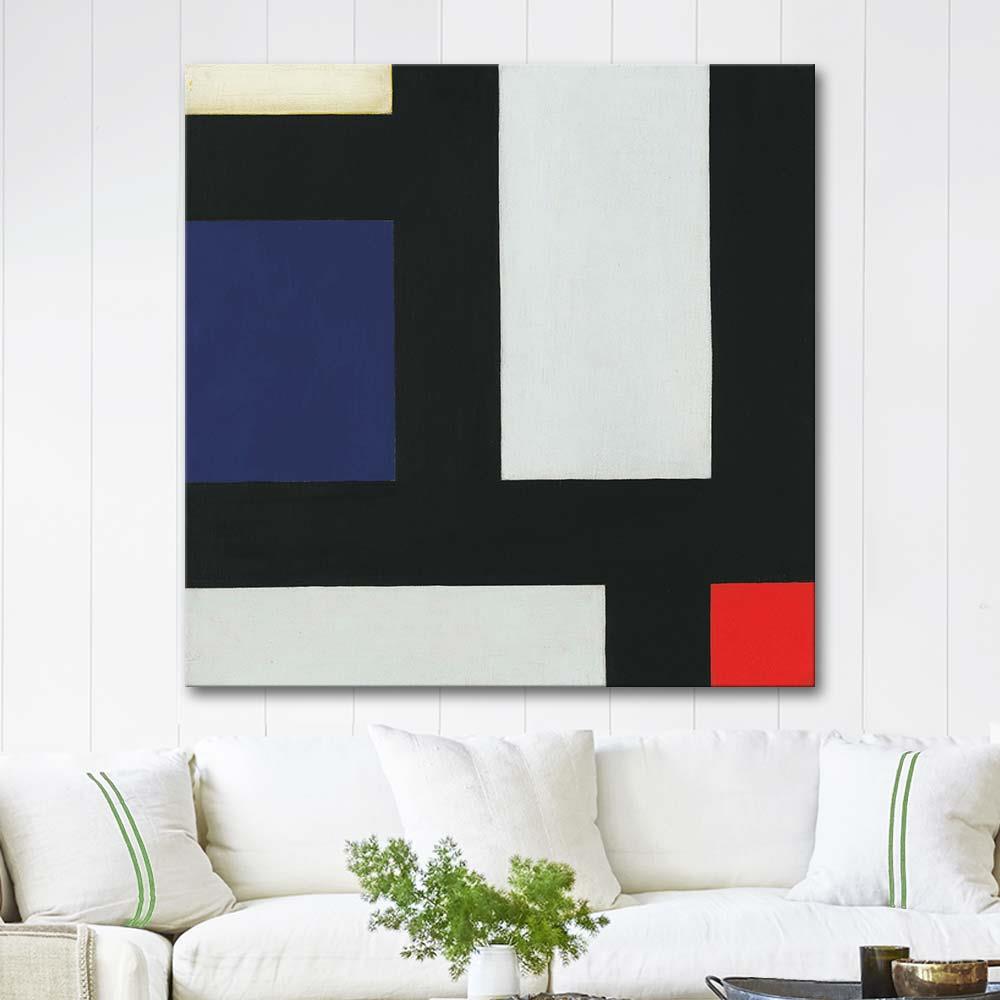 Theo van Doesburg Kontra Kompozisyon IV Kanvas Tablo