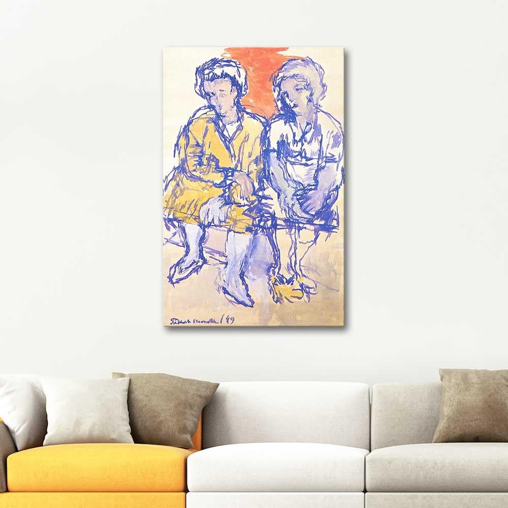 Conversation by Fikret Mualla as Art Print