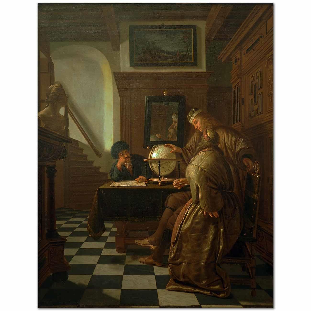 Cornelis de Man Coğrafyacılar Kanvas Tablo