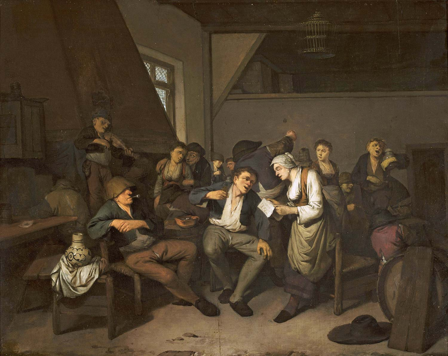Cornelis Pietersz Bega Merry Making in a Tavern Art Print