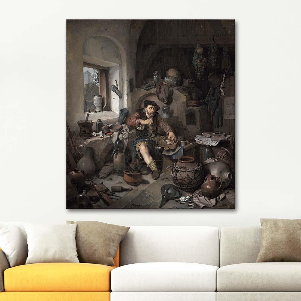 Cornelis Pietersz Bega Kimyager Kanvas Tablo