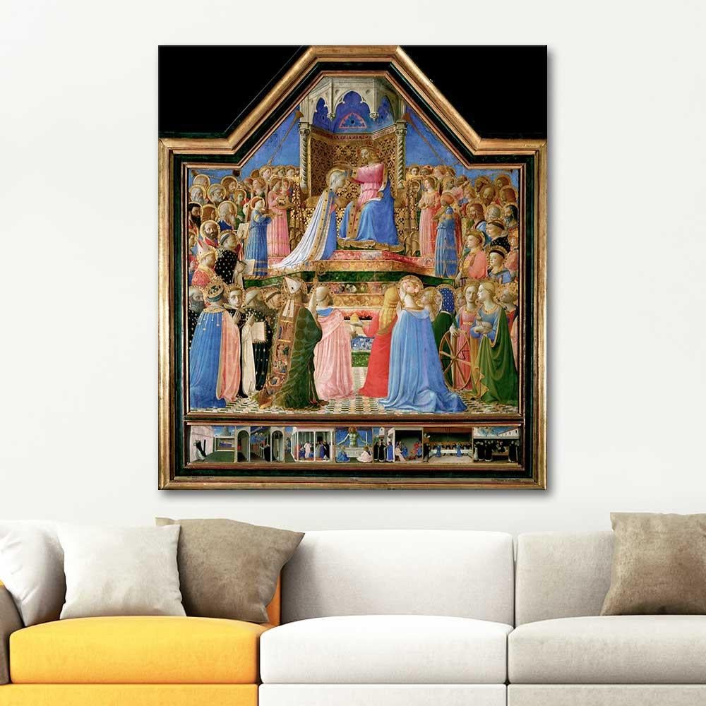 Fra Angelico Maria'nın Taç Giyme Töreni Kanvas Tablo