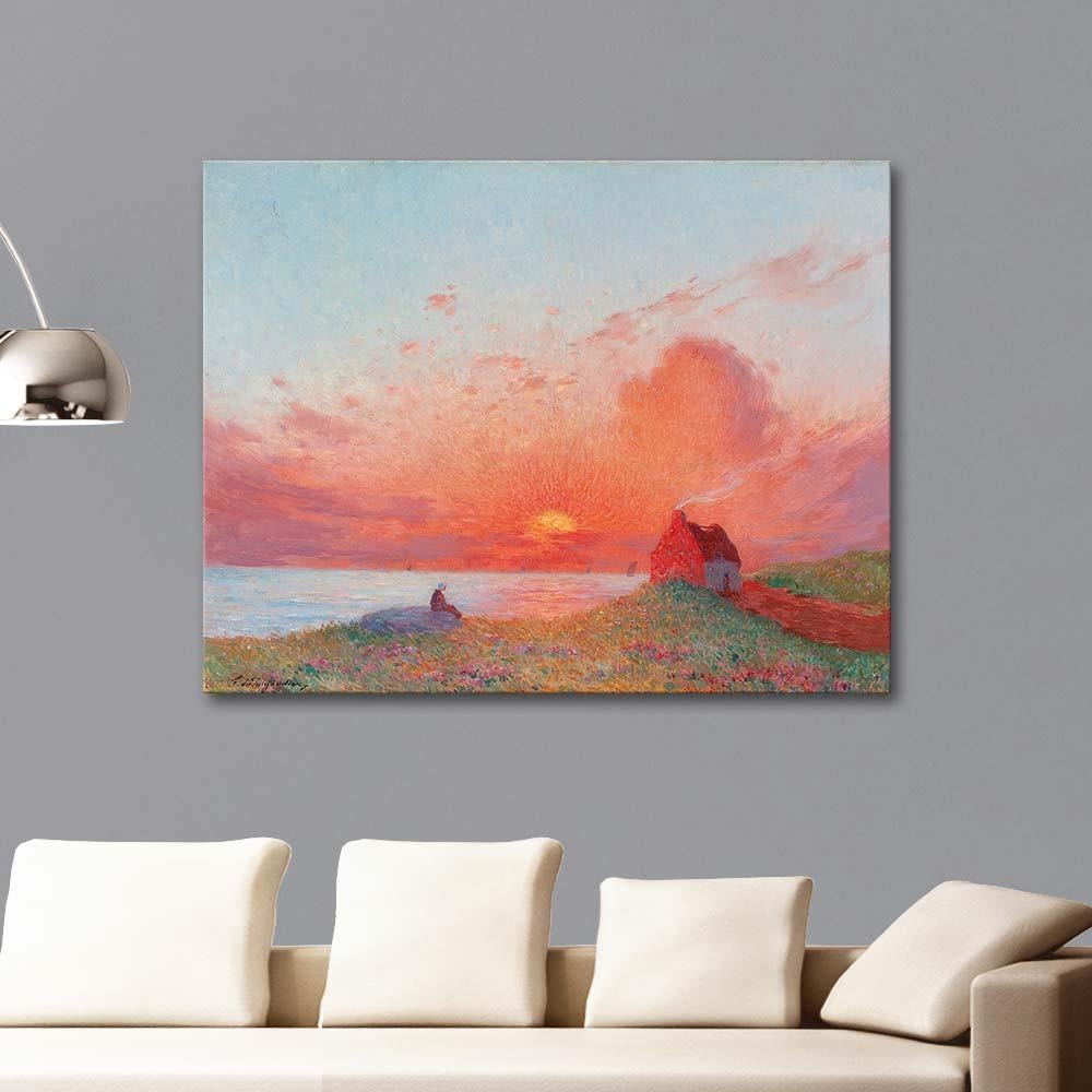 Coucher de Soleil, Près du Croisic by Ferdinand du Puigaudeau as Art Print