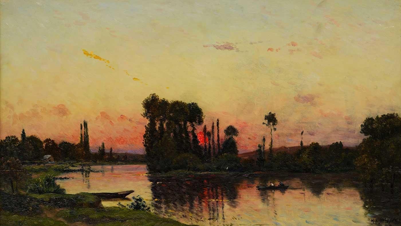 Coucher du Soleil sur le Rivage by Hippolyte Camille Delpy
