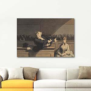 Counsel For The Defence by Honore Daumier as Art Print